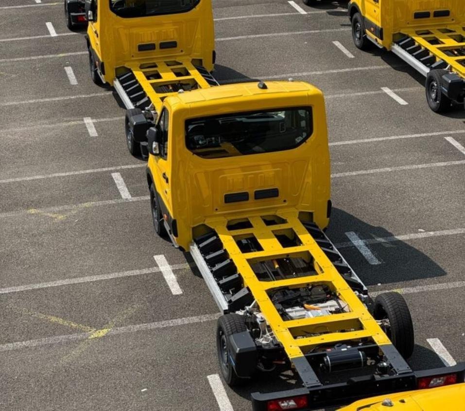 Caminhões elétricos em operação