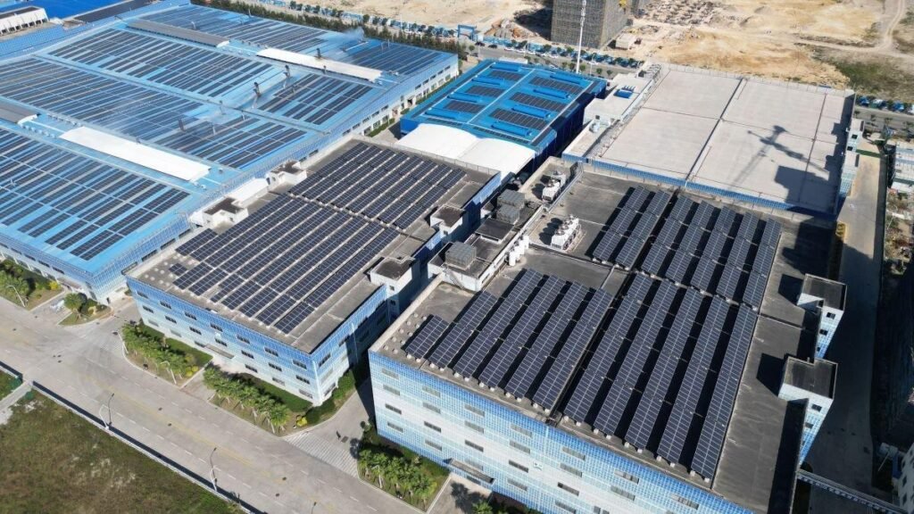 Geração local de energia nas fábricas de automóveis
