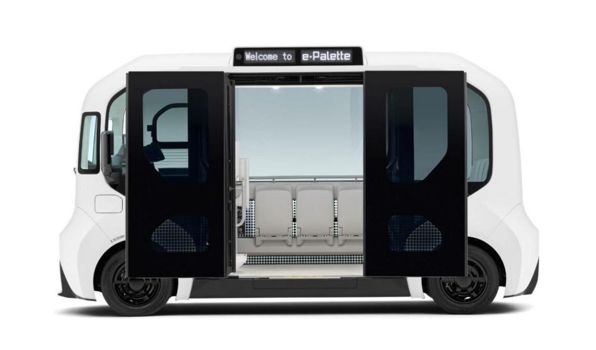 Imagem do Toyota e-Palette em circulação autônoma