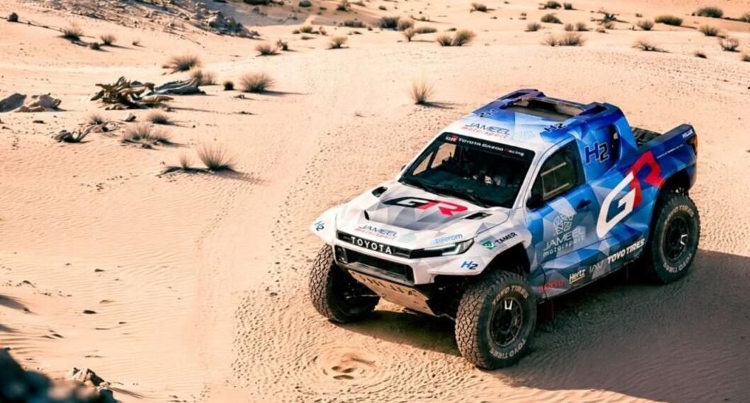 Hilux a hidrogênio em ação no Dakar