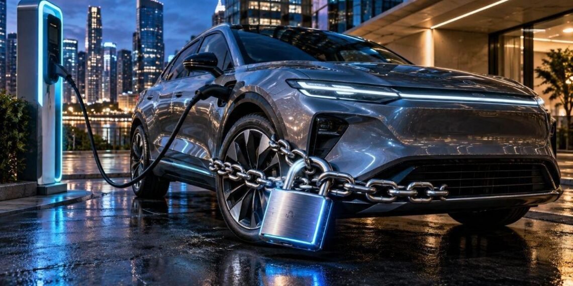 Carro elétrico em recarga
