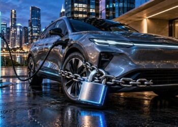 Carro elétrico em recarga