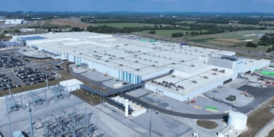 Baterias na fábrica da GM