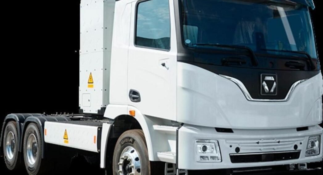 Caminhão elétrico da XCMG em operação