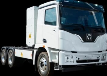 Caminhão elétrico da XCMG em operação