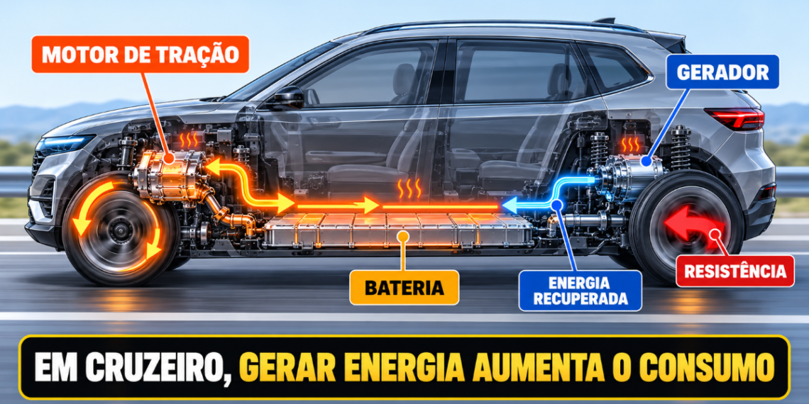 Carro elétrico em movimento