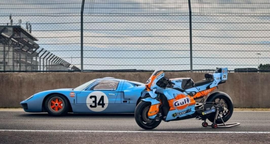 Pintura Gulf nas motos da MotoGP