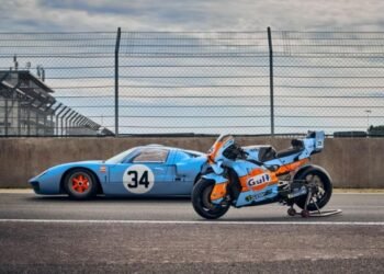 Pintura Gulf nas motos da MotoGP